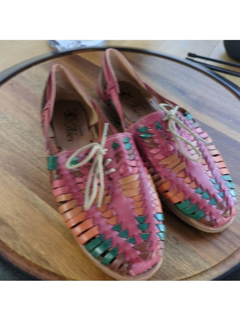Originales‎ Alex Women's 100% Artisan Hand Made Mexican Leather Flats, Size 5.5